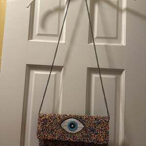 Multi Color Evil Eye Beaded Clutch – ,